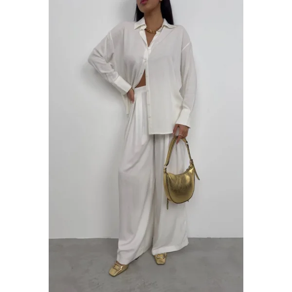 Oversize Keten Gömlek