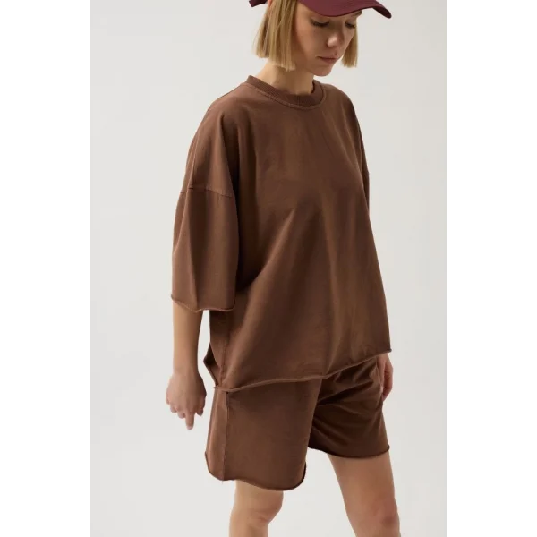 Oversize Lazer Kesim Bisiklet Yaka Thirt