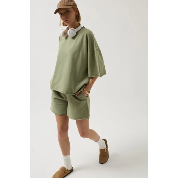 Oversize Lazer Kesim Bisiklet Yaka Thirt