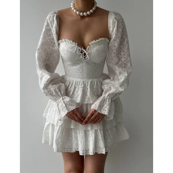 Oxfo Göğüs Bağlamalı Elbise