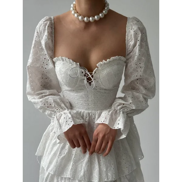 Oxfo Göğüs Bağlamalı Elbise