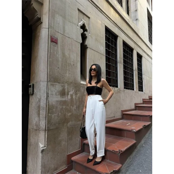 PAÇAI CIRTI PANTOON  Beyaz