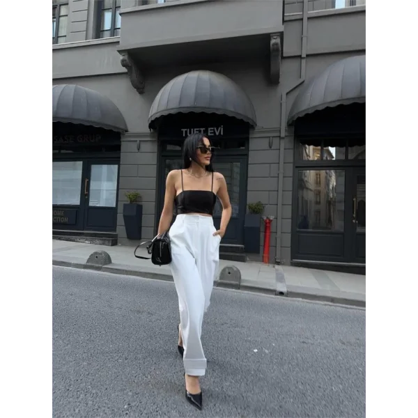 PAÇAI CIRTI PANTOON  Beyaz