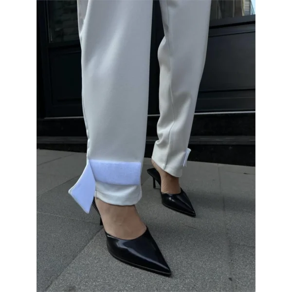 PAÇAI CIRTI PANTOON  Beyaz