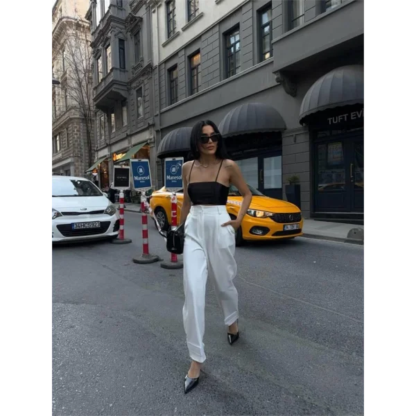 PAÇAI CIRTI PANTOON  Beyaz