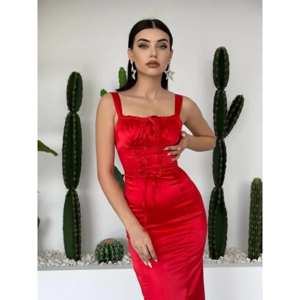 PAG İP ASKILI ELBİSE