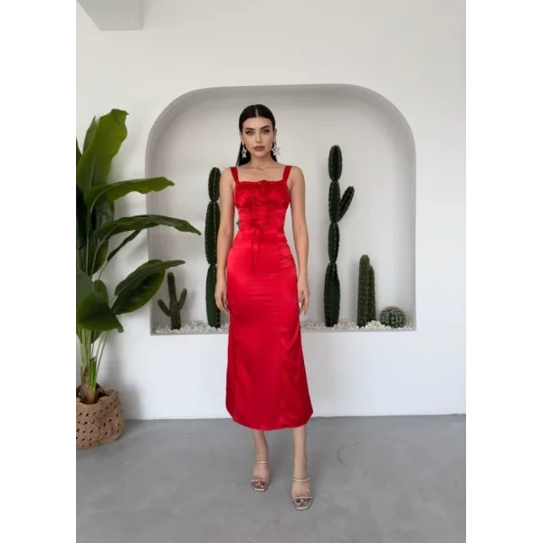 PAG İP ASKILI ELBİSE