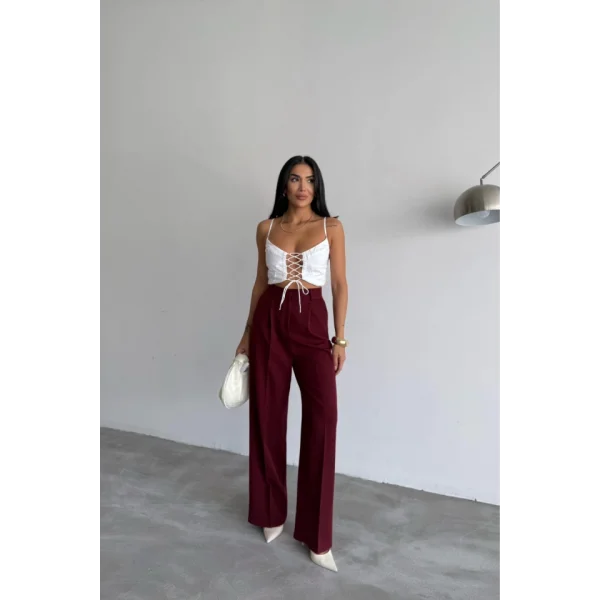 PALAZZO PANTOLON - Bordo