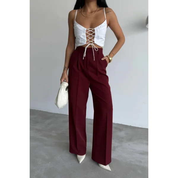 PALAZZO PANTOLON - Bordo