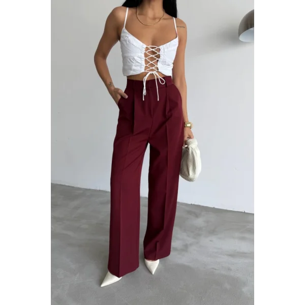 PALAZZO PANTOLON - Bordo