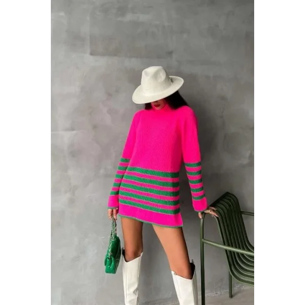 Palgen Çizgili Oversize Kazak 1195-09