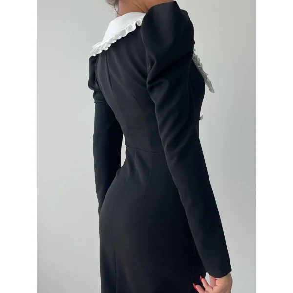 Palmas Geniş Yakalı Elbise