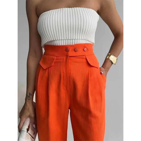 PANTOON KAPAI CEP 3 DÜĞE DETAYI  Orange
