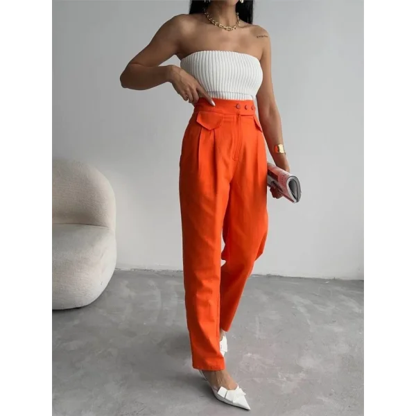 PANTOON KAPAI CEP 3 DÜĞE DETAYI  Orange