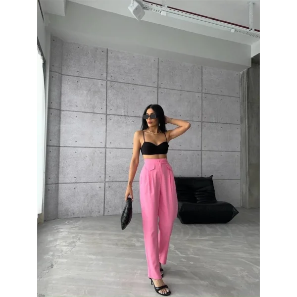 PANTOON KAPAI CEP 3 DÜĞE DETAYI  Pembe