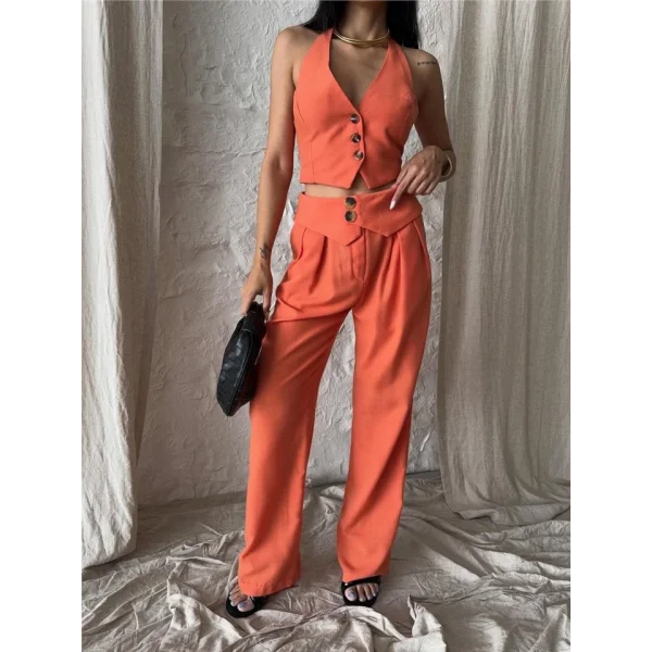 PANTOON KENDİNDEN KEER DETAYI  Turuncu