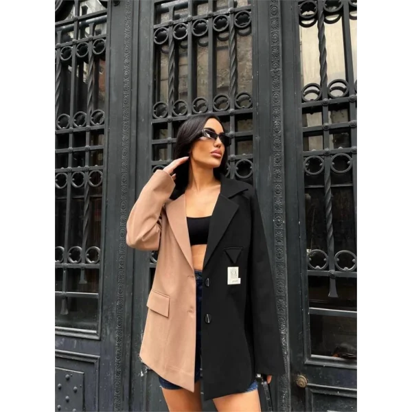 PARÇAI CEKET ETİKET DETAYI  Kahverengi