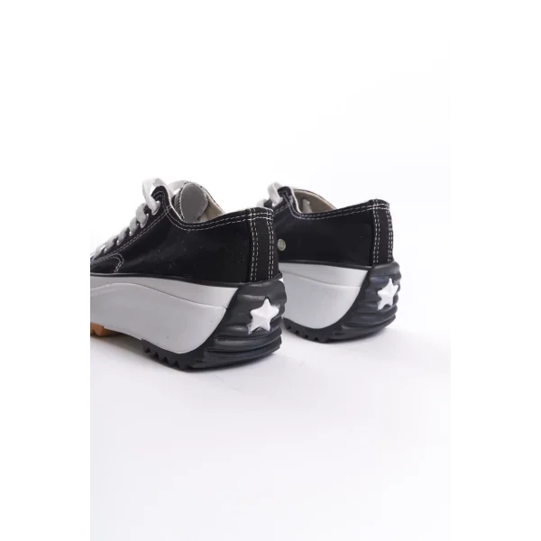 PARIS Bağcıklı Ortopedik Taban Kadın Sneaker Spor Ayakkabı  TBT - Siyah