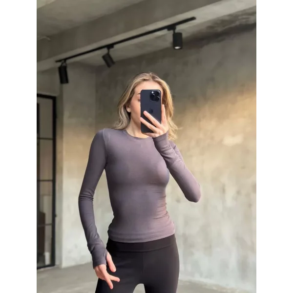 Parmak Geçmeli Buzi Body - Gri