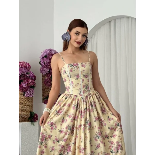 Pars İp Askılı Elbise