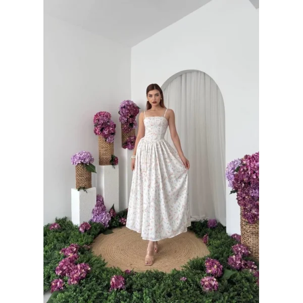 Pars İp Askılı Elbise