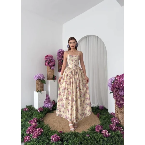 Pars İp Askılı Elbise