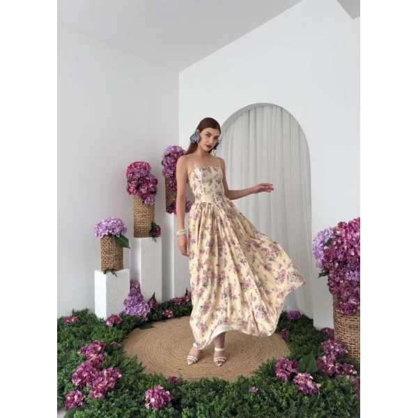 Pars İp Askılı Elbise