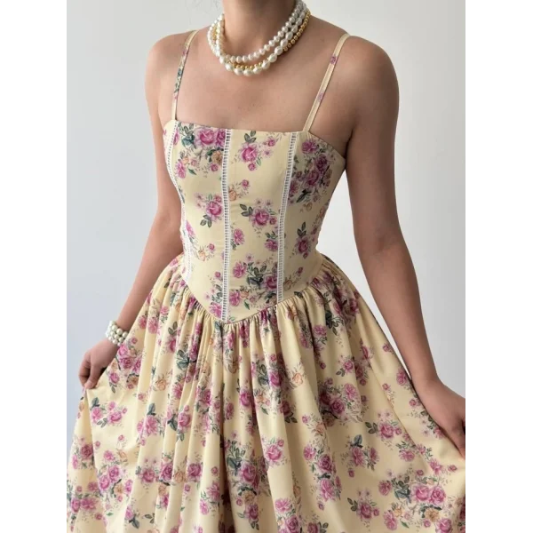 Pars İp Askılı Elbise