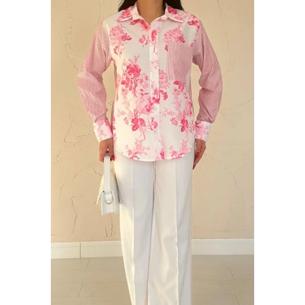 Pembe Garnili Gömlek