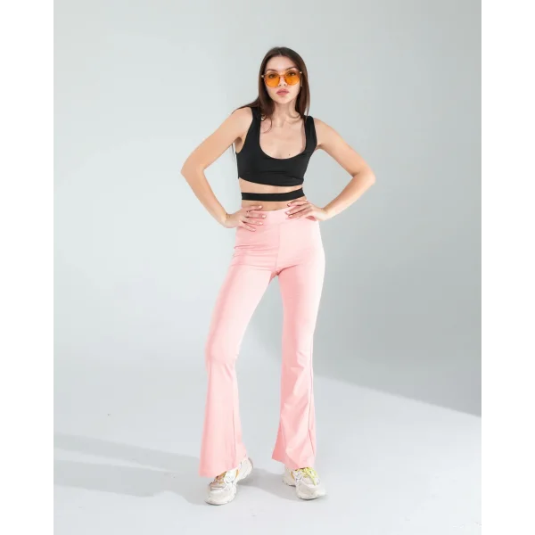 Pembe İspanyol Paça Tayt