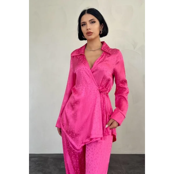 Pembe Jakarlı Biye Takım