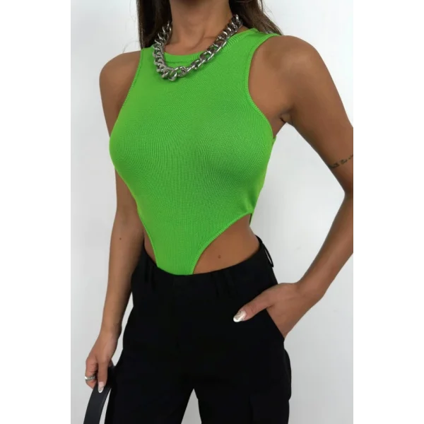 Pencere Detay Yüzücü Bodysuit