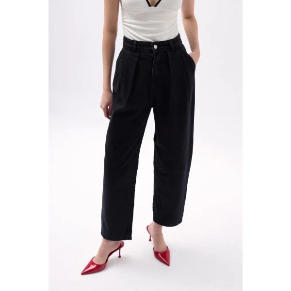 Pensli Yüksek Bel Jean