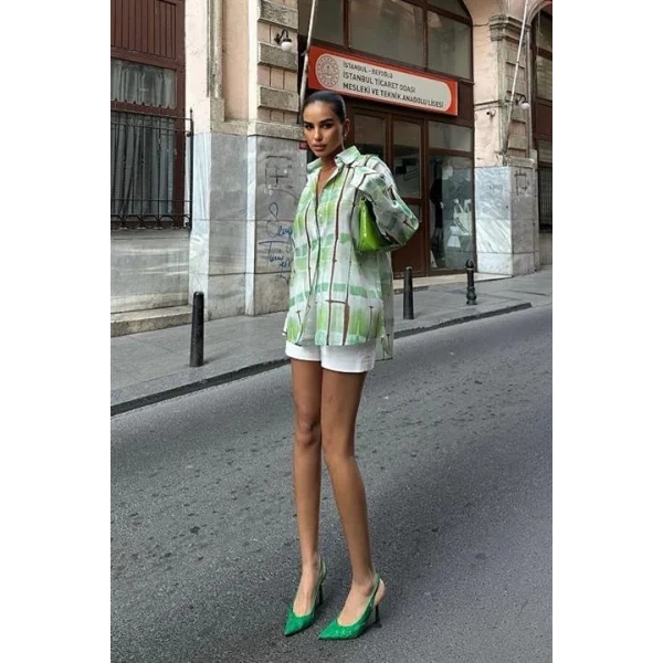 Perry Flamlı Keten Gömlek 3376-08