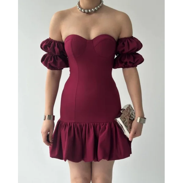 Peyda Straplez Elbise