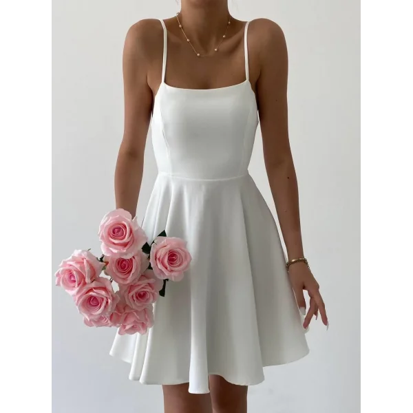 Pole İp Askılı Elbise