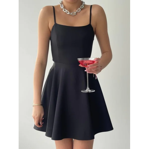 Pole İp Askılı Elbise