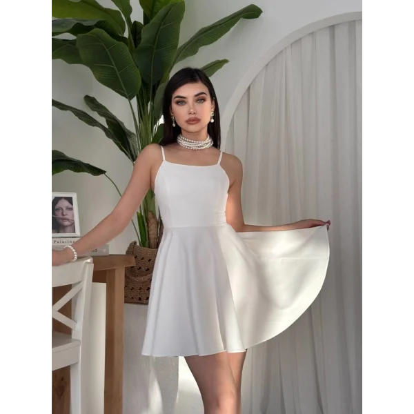 Pole İp Askılı Elbise