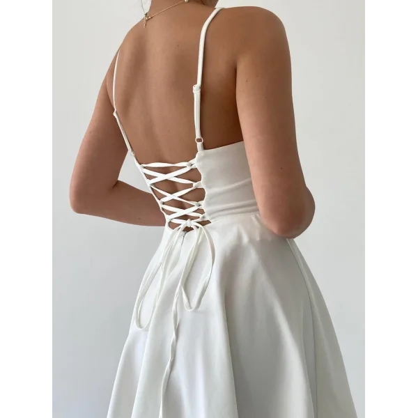 Pole İp Askılı Elbise