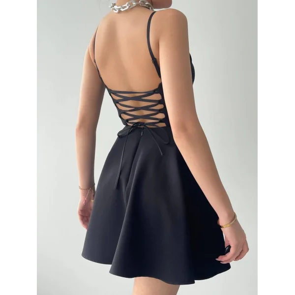 Pole İp Askılı Elbise