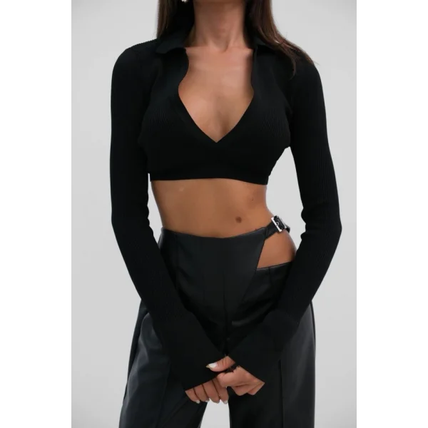 Polo Yaka Crop Kazak