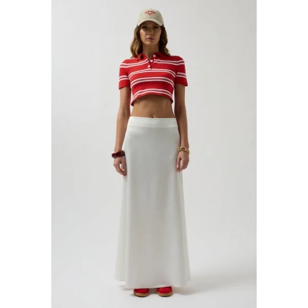 Polo Yaka Crop Thirt