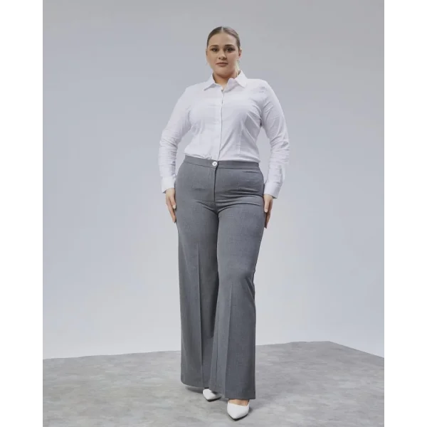 Poly Viscose Full Lycra Beli̇ Lasti̇kli̇ Battal Pantolon