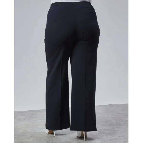 Poly Viscose Full Lycra Beli̇ Lasti̇kli̇ Battal Pantolon