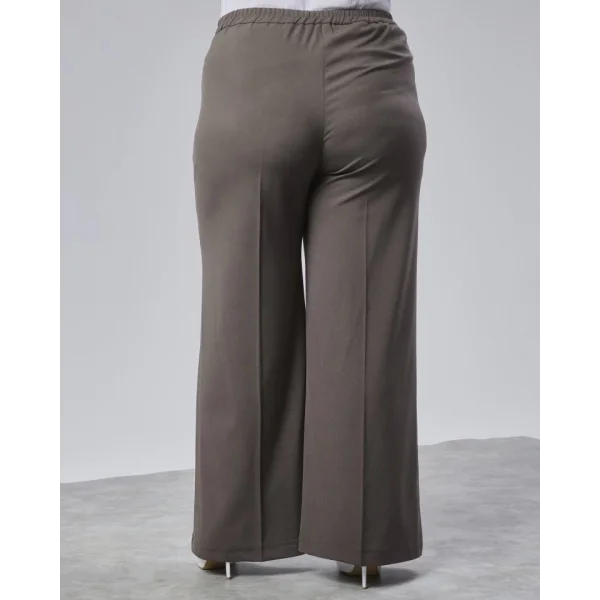 Poly Viscose Full Lycra Beli̇ Lasti̇kli̇ Battal Pantolon