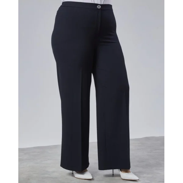 Poly Viscose Full Lycra Beli̇ Lasti̇kli̇ Battal Pantolon