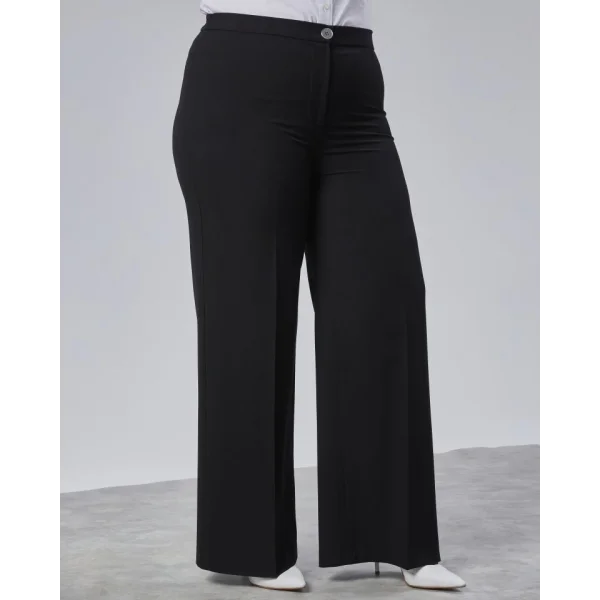 Poly Viscose Full Lycra Beli̇ Lasti̇kli̇ Battal Pantolon