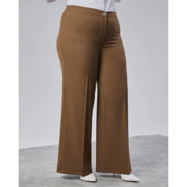 Poly Viscose Full Lycra Beli̇ Lasti̇kli̇ Battal Pantolon