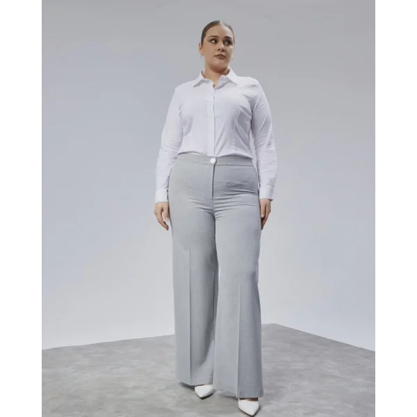 Poly Viscose Full Lycra Beli̇ Lasti̇kli̇ Battal Pantolon