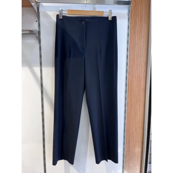 Poly Viscose Yüksek Bel Pervazli Pantolon